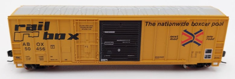 Athearn ATH24584 N Scale Railbox 50' FMC Ex-Post Combo Door Box Car #50456 EX/Box
