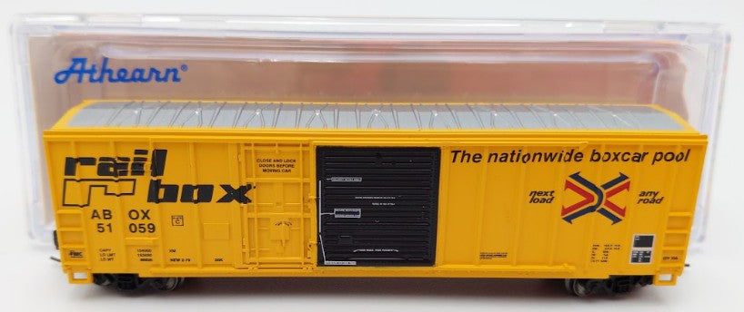 Athearn 17287 N Scale Early RailBox 50' FMC Combo Door Boxcar #51059