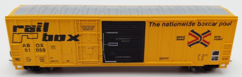 Athearn 17287 N Scale Early RailBox 50' FMC Combo Door Boxcar #51059