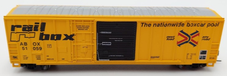 Athearn 17287 N Scale Early RailBox 50' FMC Combo Door Boxcar #51059