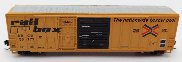 Athearn 20082 N Scale Railbox 50' FMC Ex-Post Combo Door Box Car #50177 EX/Box