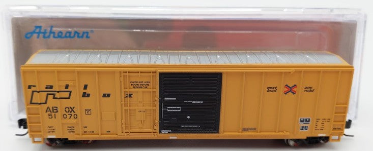 Athearn ATH20085 N Scale Railbox 50' FMC Ex-Post Combo Door Box Car #51070 EX/Box