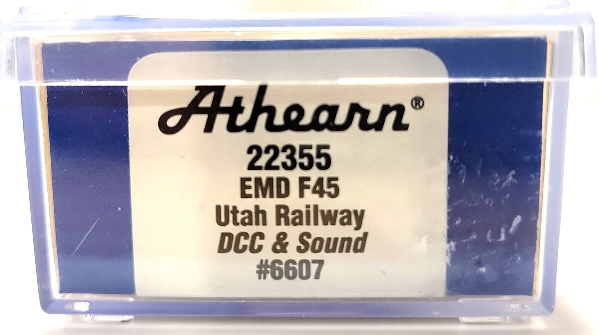 Athearn 22355 N Utah Railway EMD F45 Diesel Locomotive #6607 w/ DCC & Sound LN/Box