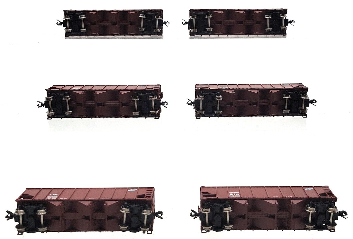 Broadway Limited 3123 N C&NW Class H2A 3-Bay Hopper w/Load Set A (Pack of 6) LN/Box