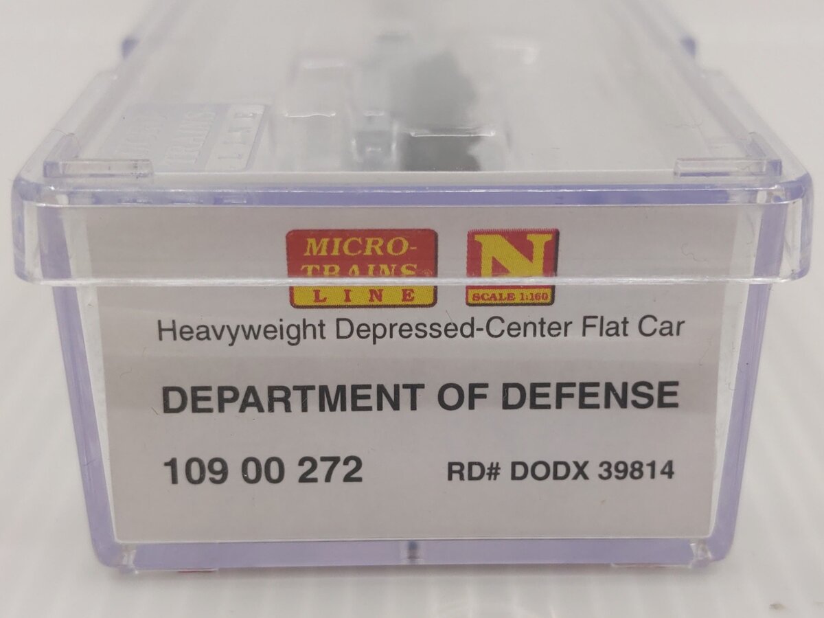 Micro-Trains 10900272 N Scale DOD Heavyweight Depressed Center Flatcar #39814 LN/Box
