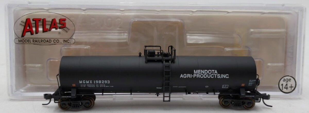 Atlas 30773 N Scale Mendota MGMX 23,500 Gallon Tank Car #198293 LN/Box
