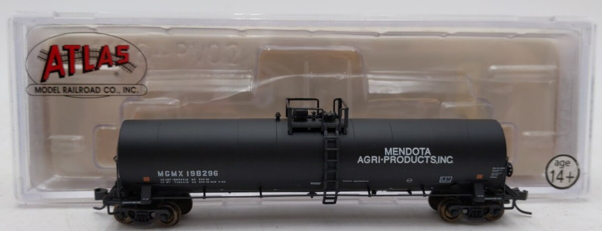 Atlas 30774 N Scale Mendota 23,500 Gallon Tank Car MGMX #198296 LN/Box