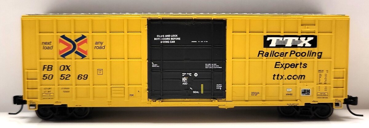 ExactRail EN-50701-2 N TTX Trinity 6275 Cu. Ft. Plug Door Box Car #505269 LN/Box