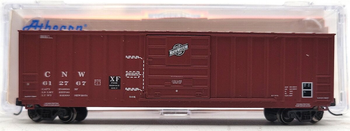Athearn 23601 N Chicago and North Western 50' Berwick Box #612767 LN/Box