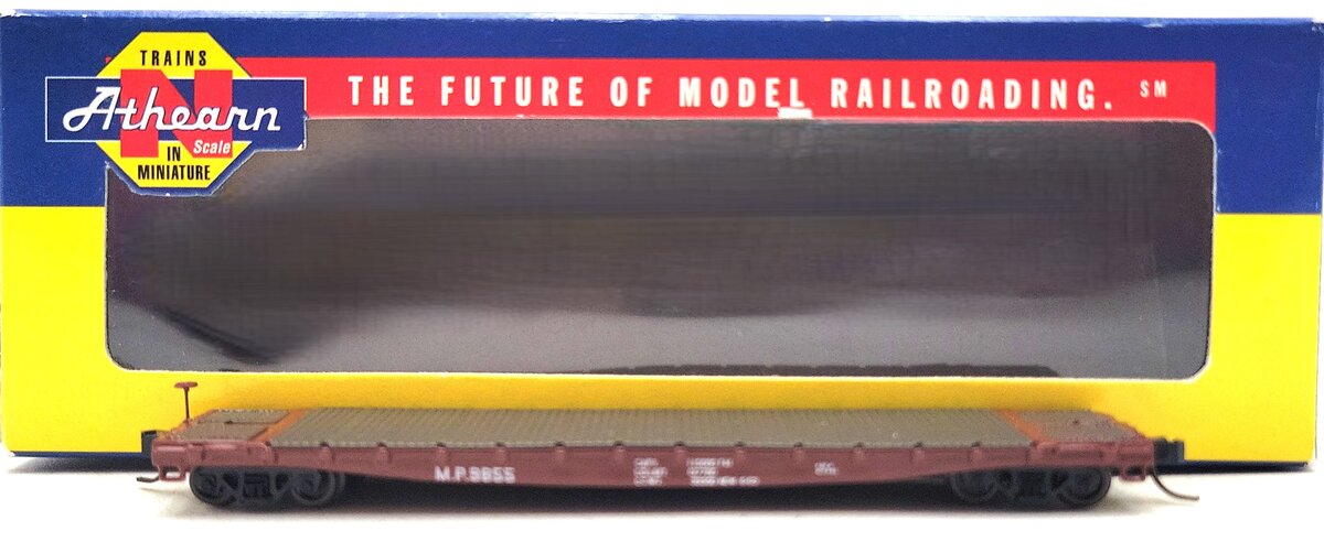 Athearn 10857 N Scale Missouri Pacific 63' Flatcar #9855 LN/Box