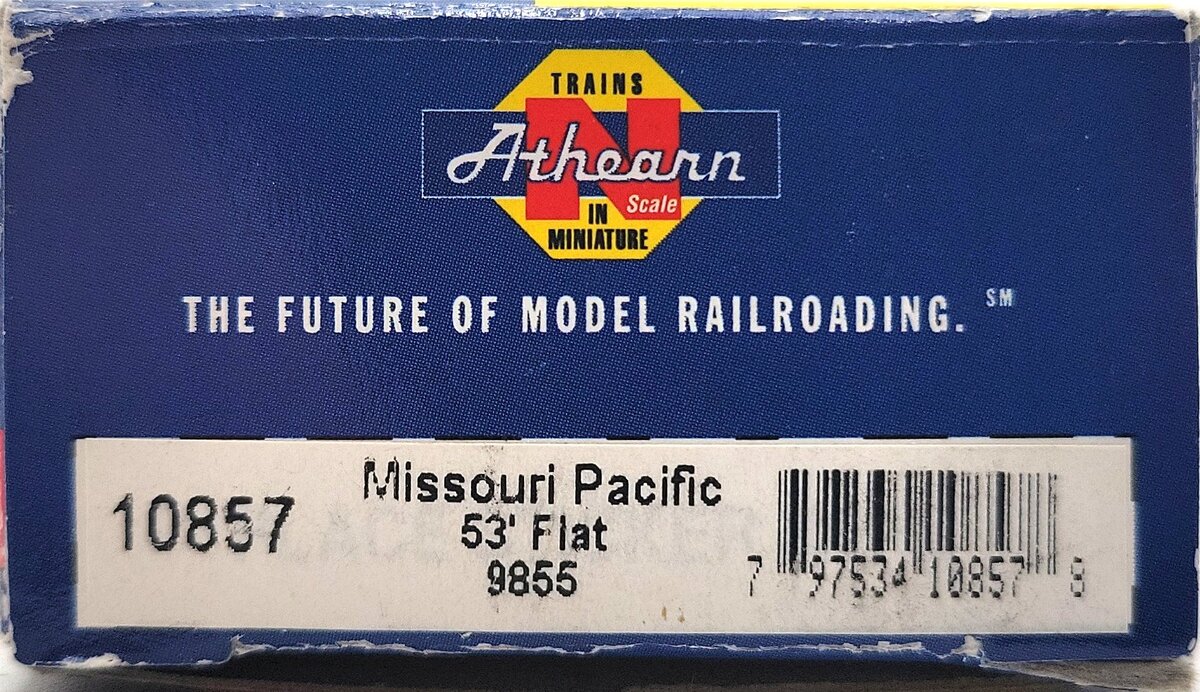Athearn 10857 N Scale Missouri Pacific 63' Flatcar #9855 LN/Box