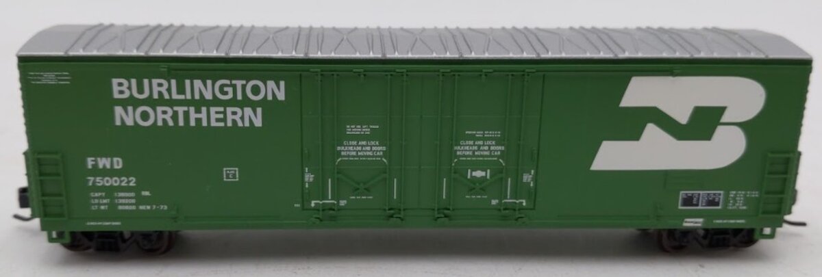 Atlas 50002287 N Burlington Northern Evans 53' Double Plug-Door Boxcar #750022 LN/Box