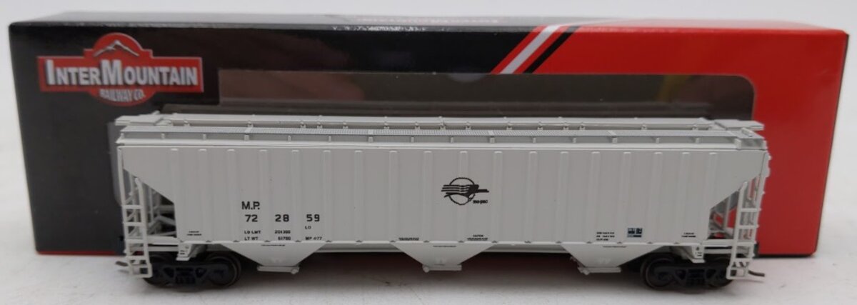 InterMountain 653116-03 N Scale Missouri Pacific 3 Bay Rib-Sided Hopper #722859 LN/Box