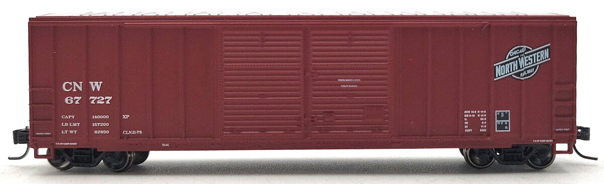 Athearn 17538 N Chicago & North Western 50' FMC Double Door Boxcar #67727 EX/Box