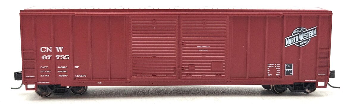 Athearn ATH17539 N Scale Chicago & Northwestern 50' DD Boxcar #67735 EX/Box