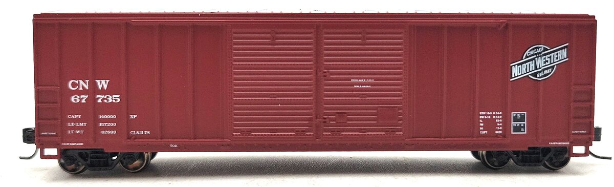 Athearn ATH17539 N Scale Chicago & Northwestern 50' DD Boxcar #67735 EX/Box