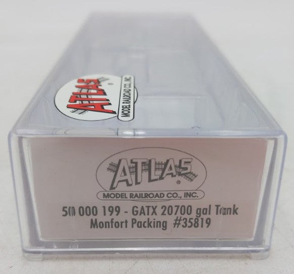 Atlas 50000199 N Scale Monfort Packing GATX 20,700 gal Tank Car #35819 EX/Box