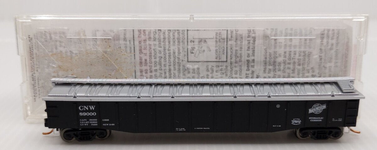 Micro-Trains 10600230 N CNW 50' 15 Panel Steel Side Gondola w/Cover #89000 LN/Box