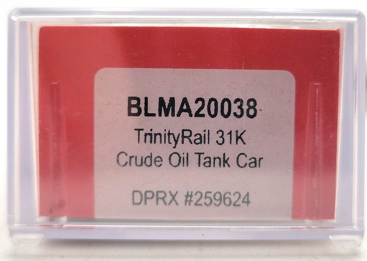 BLMA Models 20038 N DPRX Trinity 31,000-Crude Oil Tank Car #259624 LN/Box