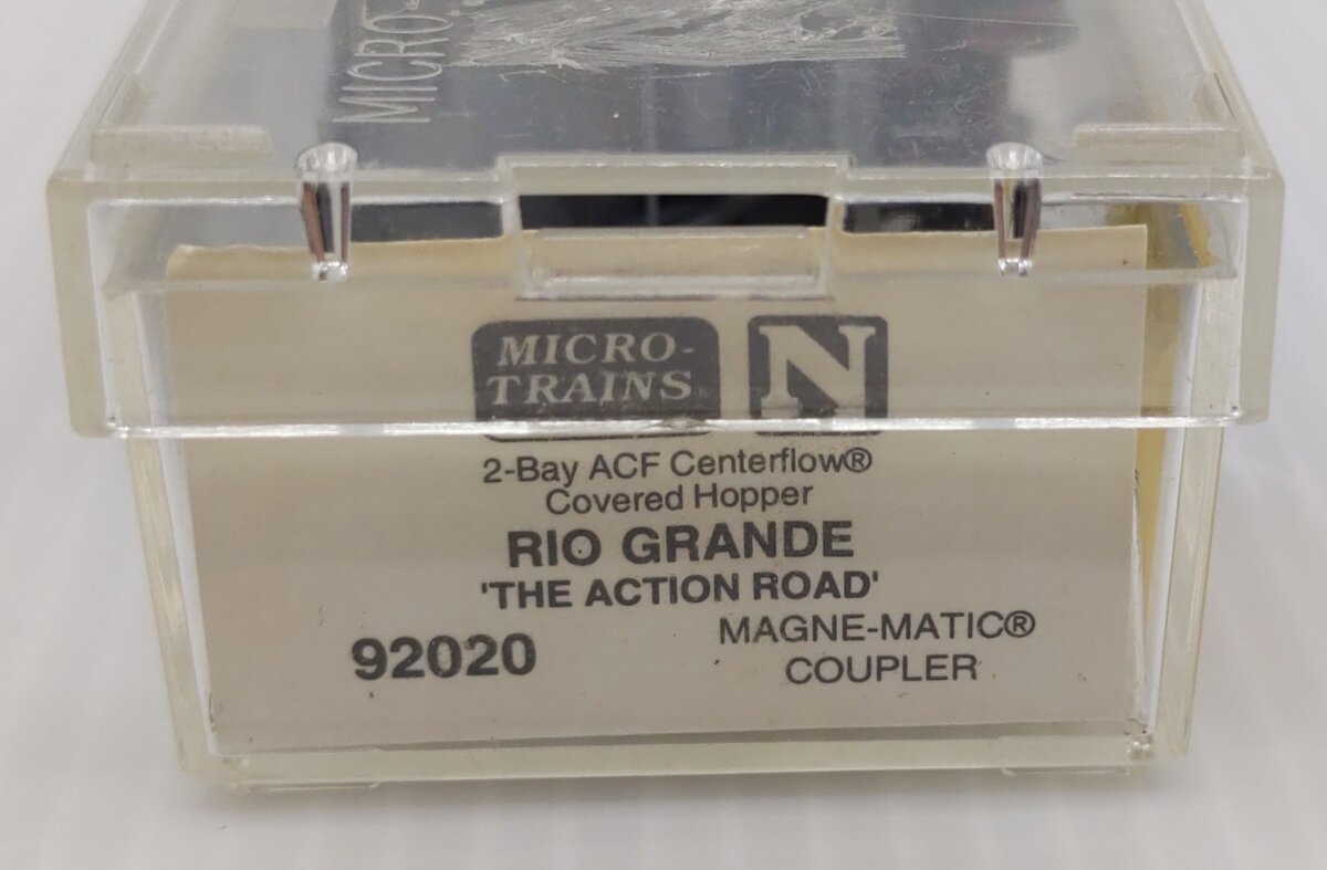 Micro-Trains 09200020 N Rio Grande 2-Bay ACF Centerflow Covered Hopper #10099 VG/Box
