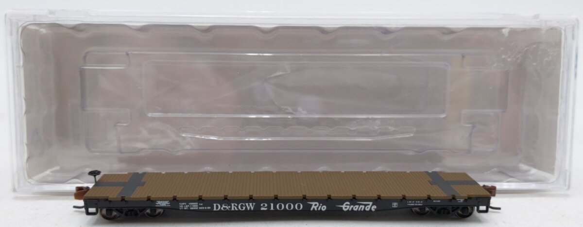 Wheels of Time 50102 N Scale Denver & Rio Grande Western 53'6' Flatcar #21000 LN/Box
