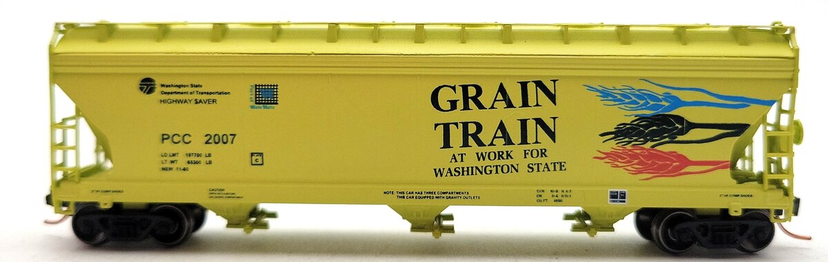InterMountain N1069G N Scale ACF 4650 3 Bay Covered Hopper #PCC2007 LN/Box