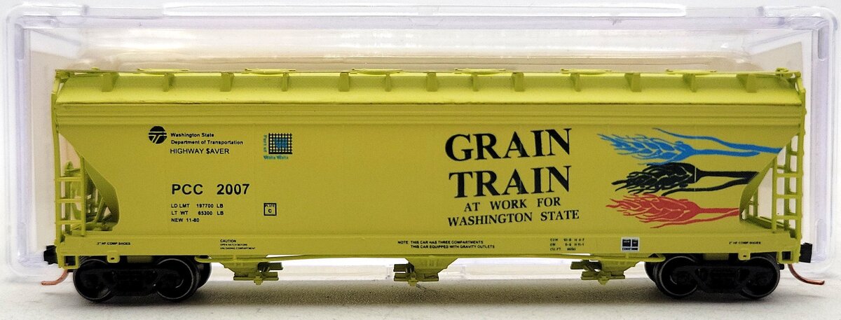 InterMountain N1069G N Scale ACF 4650 3 Bay Covered Hopper #PCC2007 LN/Box