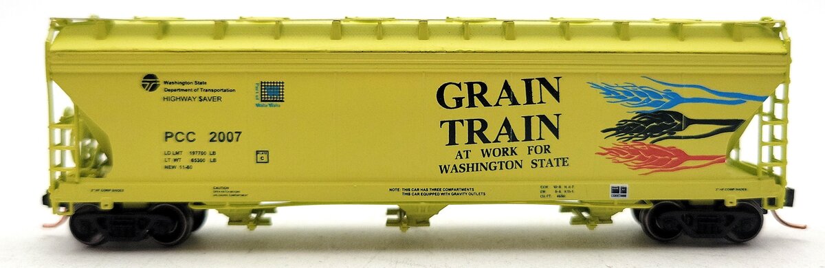 InterMountain N1069G N Scale ACF 4650 3 Bay Covered Hopper #PCC2007 LN/Box