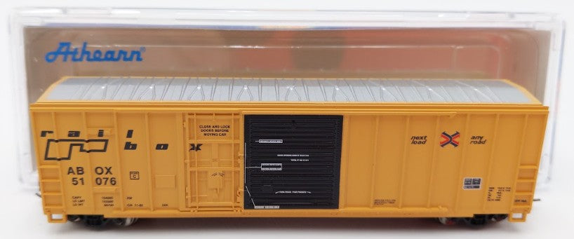 Athearn 24230 N Scale Railbox 50' FMC Exterior Post Combo Door Box Car #51076 EX/Box