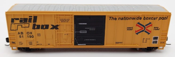 Athearn 24228 N Scale Railbox 50' FMC Exterior Post Combo Door Box Car #51190 EX/Box