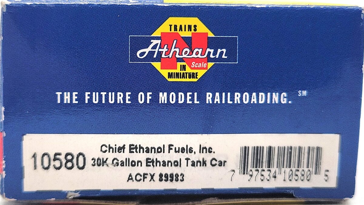 Athearn 10580 N Scale ACFX Chief Ethanol Fuels, Inc 30K Gallon Tank Car #89983 EX/Box