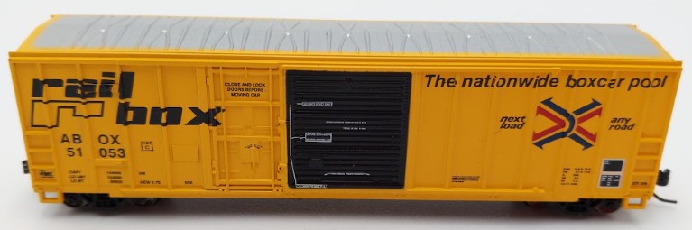 Athearn 17286 N Scale Early RailBox 50' FMC Combo Door Boxcar #51053 EX/Box