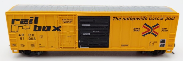 Athearn 17286 N Scale Early RailBox 50' FMC Combo Door Boxcar #51053