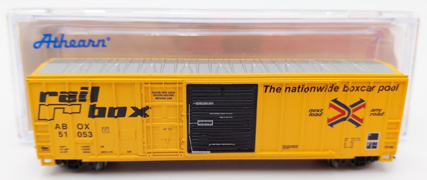 Athearn 17286 N Scale Early RailBox 50' FMC Combo Door Boxcar #51053 EX/Box