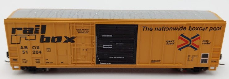 Athearn 24229 N Scale Railbox 50' FMC Exterior Post Combo Door Box Car #51204