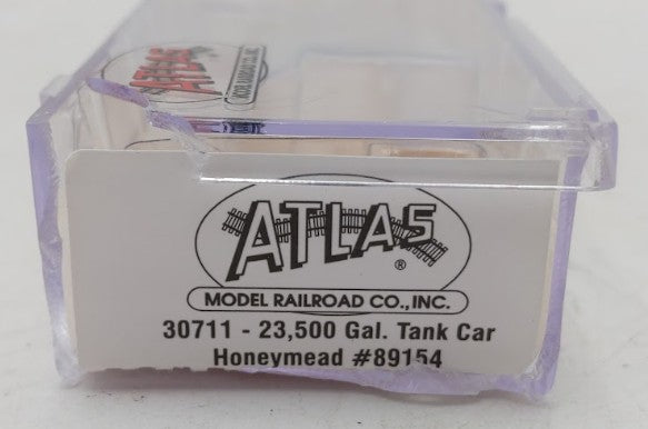 Atlas 30711 N Scale Honeymead 23,500 Gallon Tank Car #89154 LN/Box