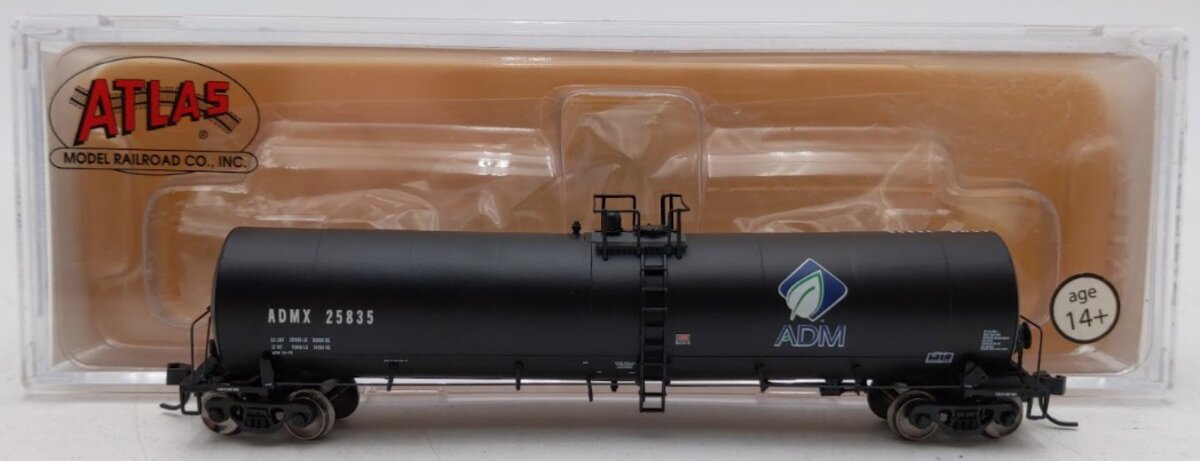 Atlas 50000707 N Scale ADM (Leaf Logo) Trinity 25,500 Gallon Tank Car #25835 EX/Box