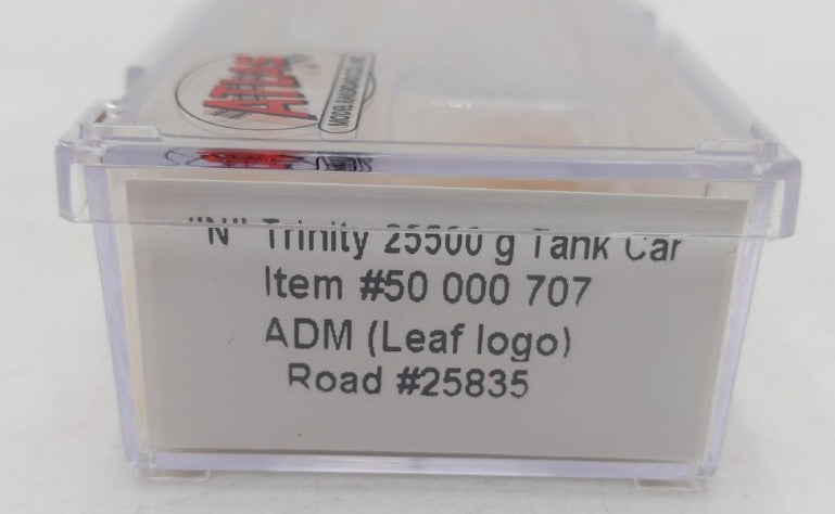 Atlas 50000707 N Scale ADM (Leaf Logo) Trinity 25,500 Gallon Tank Car #25835 EX/Box