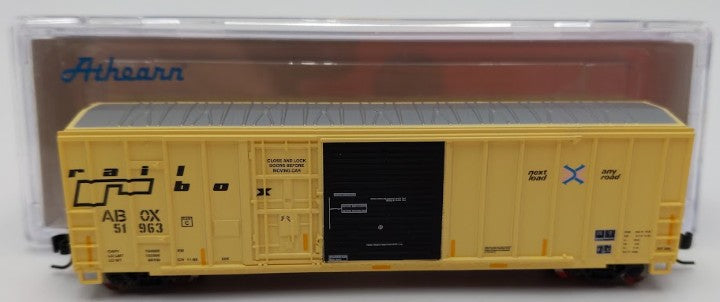 Athearn 24590 N Scale Railbox 50' FMC Exterior Post Combo Door Box Car #51963 LN/Box