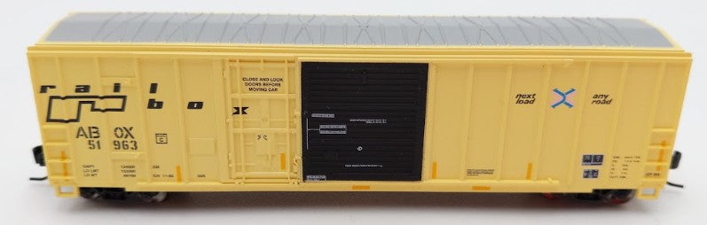 Athearn 24590 N Scale Railbox 50' FMC Exterior Post Combo Door Box Car #51963 LN/Box