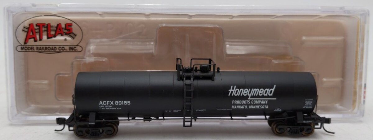 Atlas 30712 N Scale Honeymead 23,500 Gallon Tank Car #89155 EX/Box