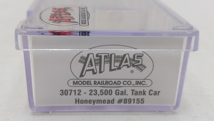 Atlas 30712 N Scale Honeymead 23,500 Gallon Tank Car #89155 EX/Box