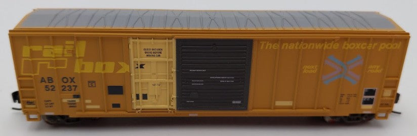 Athearn 20090 N Scale Railbox 50'' FMC Exterior Post Combo Door Boxcar #52237 EX/Box