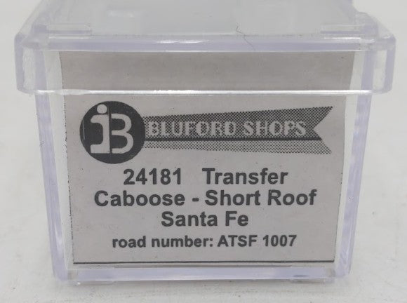 Bluford Shops 24181 N Scale Santa Fe Short Roof Transfer Caboose #1007 LN/Box