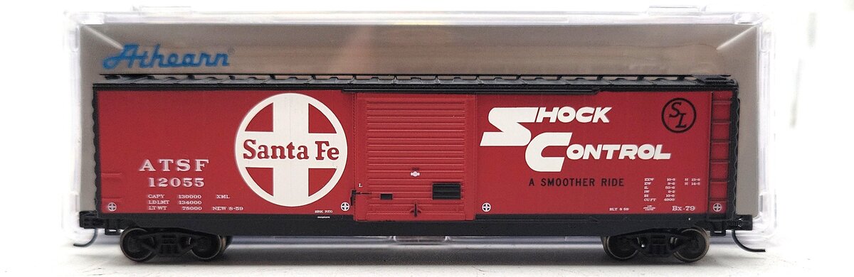 Athearn 6977 N Santa Fe 50' PS-1 Single Door Box #12055 LN/Box