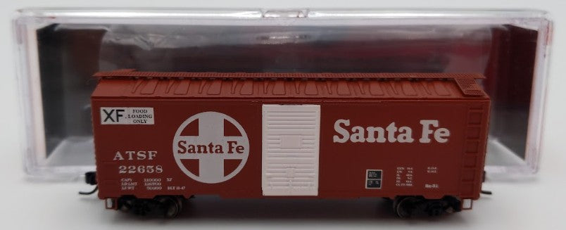 Deluxe Innovations 22658 N Scale Santa Fe XF Series Boxcar #22658 EX/Box