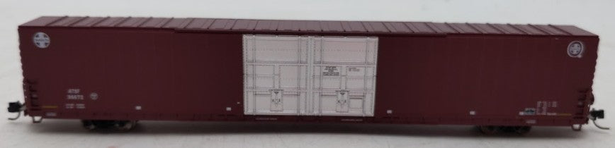 Bluford Shops 86600 N Scale ATSF PS 86' Auto Parts Double Door Boxcar #36672 EX/Box