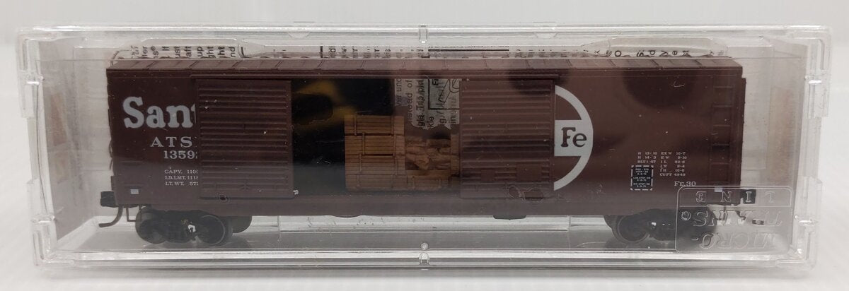 Micro-Trains 03700120 N Scale ATSF 50' Double Door Boxcar w/Load #13592 LN/Box
