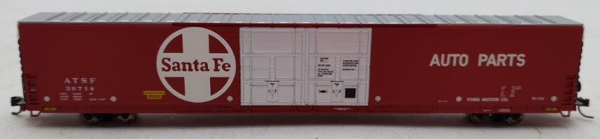 Bluford Shops 188-86491 N Santa Fe 86' Double-Door Auto-Parts Boxcar #36714 EX/Box