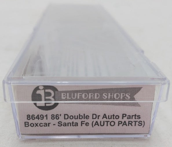 Bluford Shops 188-86491 N Santa Fe 86' Double-Door Auto-Parts Boxcar #36714 EX/Box
